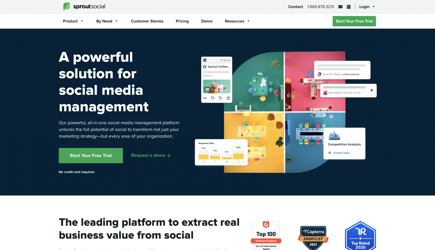 Sproutsocial best social media monitoring tool